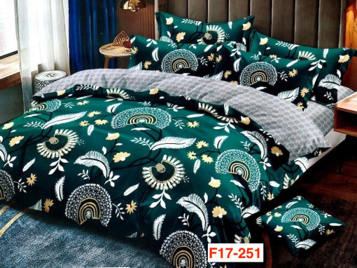 Lenjerii de pat cu 6 piese din bumbac satinat Pucioasa F17-251
