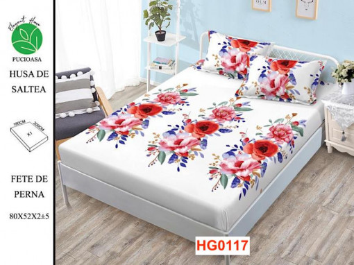 Cearceaf Din Finet Cu Elastic Si 2 Fete De Perna HG0117