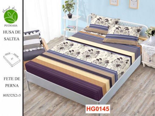 Cearceaf Din Finet Cu Elastic Si 2 Fete De Perna HG0145