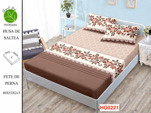 Cearceaf Din Finet Cu Elastic Si 2 Fete De Perna HG0220