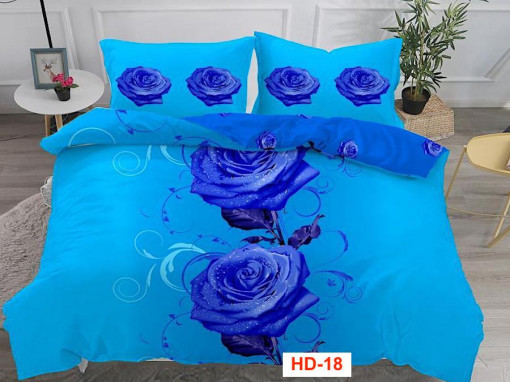 Lenjerie cu 4 piese din bumbac satinat fin HD-18