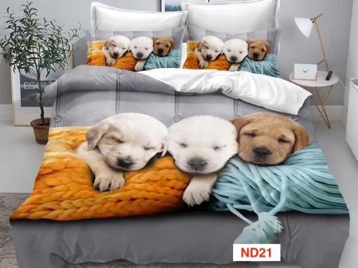 Lenjerii de pat cu imprimeu 5D, 6 piese, identice cu poza, cod ND21