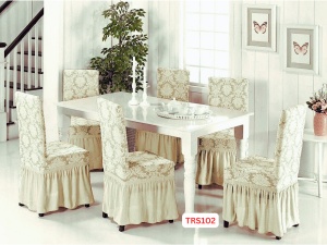 Huse Elastice Pt Scaune, Universale, 6 Buc./Set, Jacquard, Cod TRS102