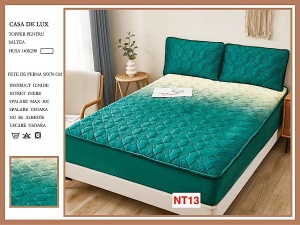 Huse De Pat Topper Cu Elastic Si 2 Fete De Perna, 140X200, NT13