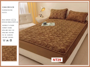 Huse De Pat Topper Cu Elastic Si 2 Fete De Perna, 180X200, NT29