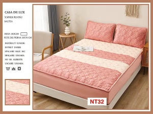 Huse De Pat Topper Cu Elastic Si 2 Fete De Perna, 180X200, NT32