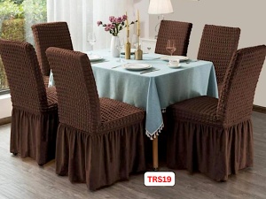 Huse Elastice Pt Scaune, Universale, 6 Buc./Set, Creponate Cu Volan, Cod TRS19
