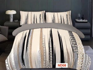 Lenjerii de pat cu imprimeu 5D, 6 piese, cearceaf cu elastic, identice cu poza, cod ND08