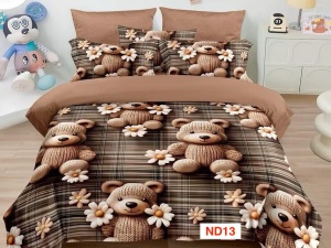 Lenjerii de pat cu imprimeu 5D, 6 piese, cearceaf cu elastic, identice cu poza, cod ND13
