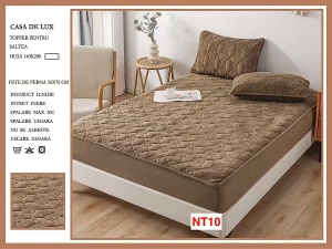 Huse De Pat Topper Cu Elastic Si 2 Fete De Perna, 140X200, NT10