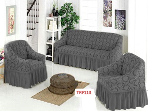 Huse Elastice Pt Canapea si 2 Fotolii Jacquard Cod TRF113