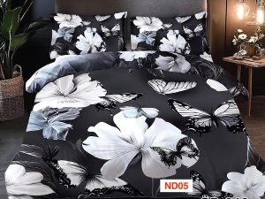 Lenjerii de pat cu imprimeu 5D, 6 piese, cearceaf cu elastic, identice cu poza, cod ND05