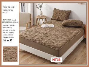 Huse De Pat Topper Cu Elastic Si 2 Fete De Perna, 180X200, NT36