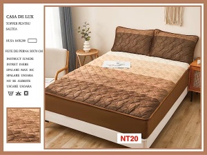 Huse De Pat Topper Cu Elastic Si 2 Fete De Perna, 160X200, NT20