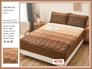 Huse De Pat Topper Cu Elastic Si 2 Fete De Perna, 180X200, NT33