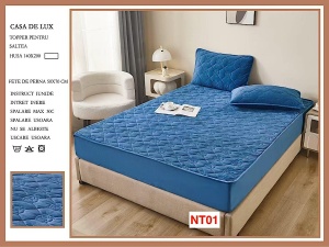 Huse De Pat Topper Cu Elastic Si 2 Fete De Perna, 140X200, NT01