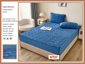 Huse De Pat Topper Cu Elastic Si 2 Fete De Perna, 180X200, NT27