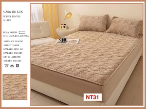 Huse De Pat Topper Cu Elastic Si 2 Fete De Perna, 180X200, NT31