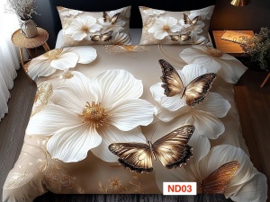 Lenjerii de pat cu imprimeu 5D, 6 piese, cearceaf cu elastic, identice cu poza, cod ND03