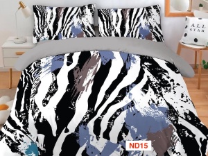 Lenjerii de pat cu imprimeu 5D, 6 piese, cearceaf cu elastic, identice cu poza, cod ND15
