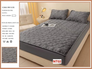 Huse De Pat Topper Cu Elastic Si 2 Fete De Perna, 140X200, NT02
