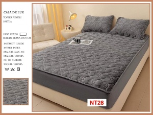 Huse De Pat Topper Cu Elastic Si 2 Fete De Perna, 180X200, NT28