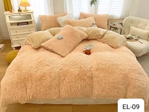 Lenjerii Cocolino Pufoase (Fluffy) Cu 4 Piese Pt Pat Dublu EL09