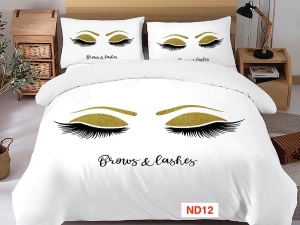 Lenjerii de pat cu imprimeu 5D, 6 piese, cearceaf cu elastic, identice cu poza, cod ND12