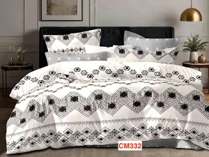 Lenjerii de pat dublu din finet cu 6 piese Cod CM332
