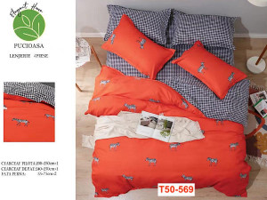Lenjerii Din Bumbac Satinat Cu 4 Piese Pucioasa 
