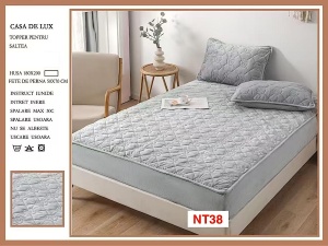 Huse De Pat Topper Cu Elastic Si 2 Fete De Perna, 180X200, NT38