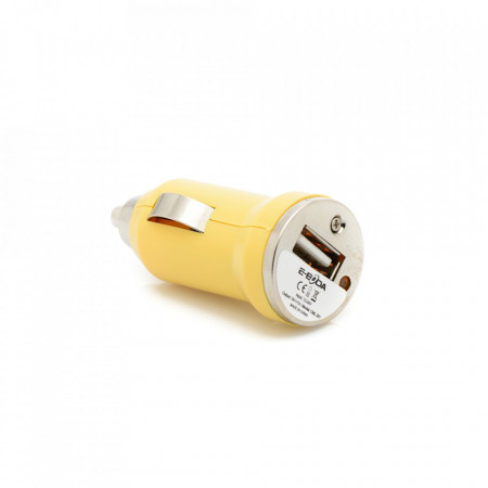 Incarcator auto USB 5V/1A CML 201 - galben