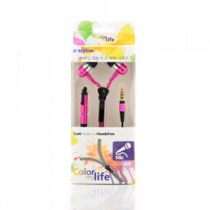 Casti handsfree E-Boda tip fermoar CML 400 roz - Img 1