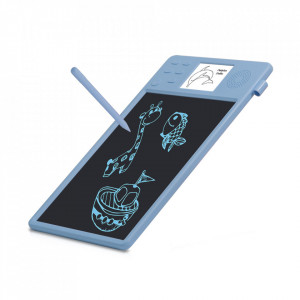 Tableta Grafica pentru Copii E-Boda Funboard GT10, Afisaj LCD, Cu Difuzor, Bilingv Romana-Engleza, Albastru
