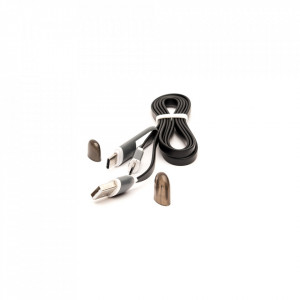 Cablu USB cu MicroUSB si Adaptor Type-C E-Boda CML QC301 - Negru - Img 3