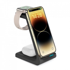 Incarcator Wireless 3 In 1 E-Boda Mobile Station, Negru - Img 1