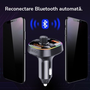 Modulator E-Boda BT 100, Bluetooth 5.0, Incarcare Rapida QC 3.0 - Img 4