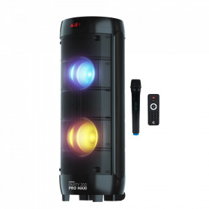 Boxa Karaoke E-Boda Party 200 Pro Maxi, Bluetooth, Microfon Wireless, Baterie 7.000 mAh, TWS, Negru - Img 1