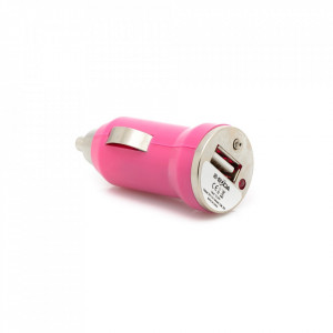 Incarcator auto USB 5V/1A CML 201 - roz