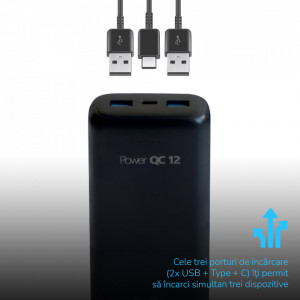 Baterie Externa Quick Charge E-Boda Power QC12