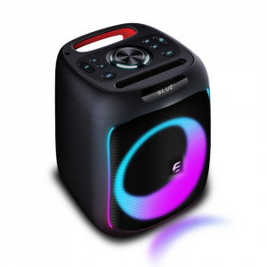 Boxa Portabila E-Boda The Vibe 610 PRO, Bluetooth 5.0, Autonomie 6 ore, Efecte luminoase RGB, TWS, Negru - Img 1