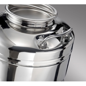 Bidon din inox alimentar cu manere pentru apa, vin, tuica, lapte, ulei - Sansone, model Europa cu manere - Img 4