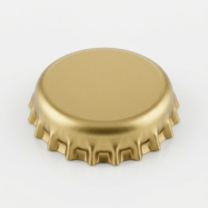 Capac metalic auriu petru sticlele de bere, 26 mm( 200 buc.)