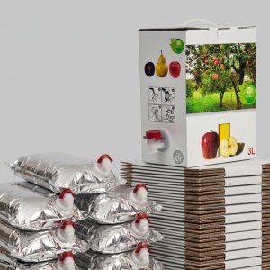 Pachet 10 pungi+cutii caserate bag-in-box 3L pentru sucuri de fructe