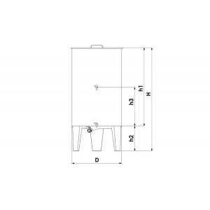 Cisterna inox vin fund inclinat 800L cu 3 robineti inox - ZOTTEL - Img 3