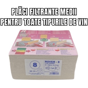 Placa filtru vin, ROVER 8 (3 μm) - 20x20 cm , 25 buc - Img 2