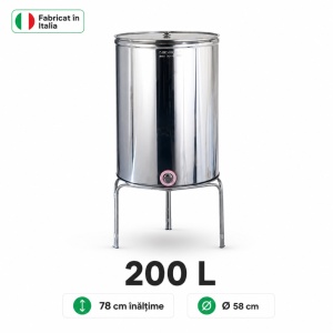 Cisterna inox 200L, finisaj lucios - Sansone