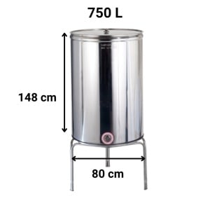 Cisterna inox 750L, finisaj lucios - Sansone - Img 1