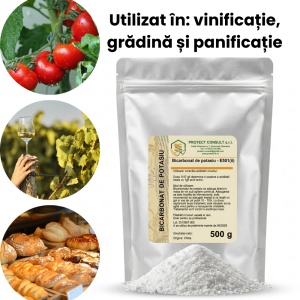 Bicarbonat de potasiu, calitate alimentară 500g - Img 3