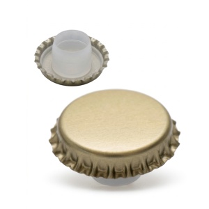 Capac metalic auriu cu bidula pentru sticlele de sampanie, 29 mm( 200 buc.)